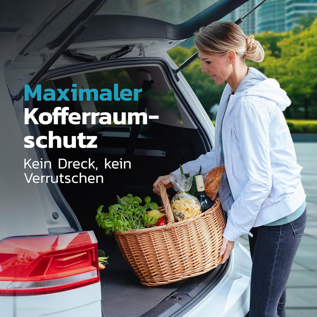 TRIBURG Universal Anti Rutsch Schmutzmatte 120x100cm Zuschneidbar und Wasserdicht - Kofferraummatte