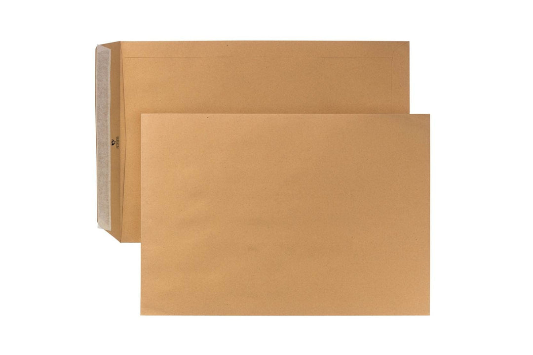 POSTHORN Versandtasche E4 (250 Stück), haftklebende Versandtaschen ohne Fenster, braune Versandtasch
