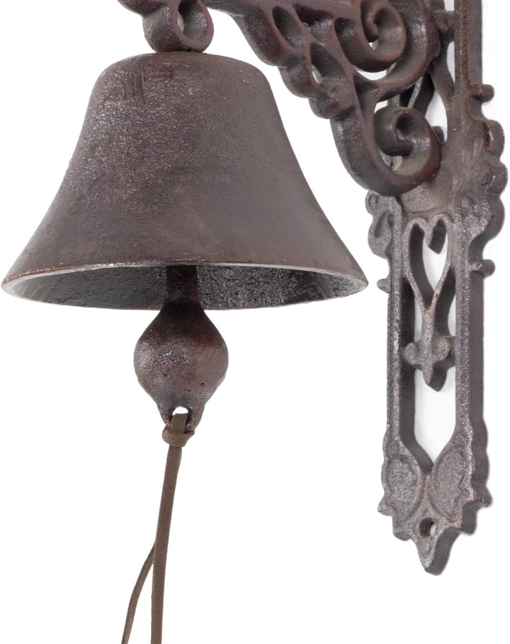 Moritz Gusseisen Wandglocke gefleckte Kuh schwarz weiss Bauernhof Glocke Türglocke 38,5 cm Höhe Haus