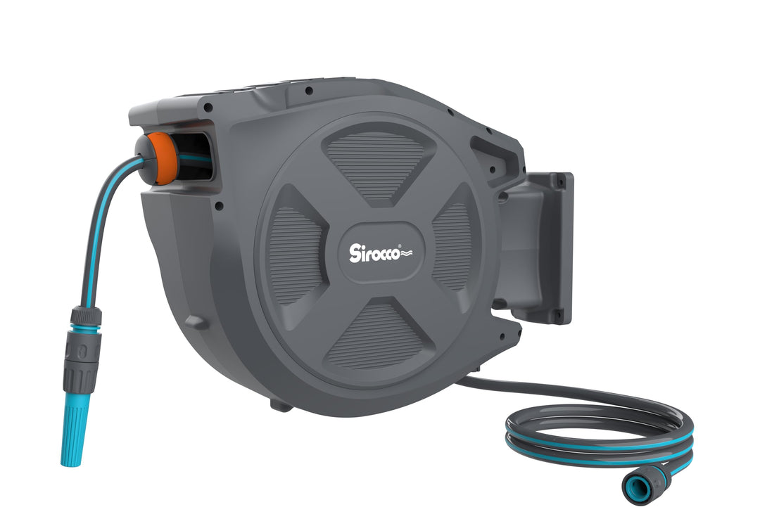 Sirocco Wasser Schlauchaufroller 25 m SIRO-Reel Water, automatisch, 180° schwenkbar, mit Stoppfunkti