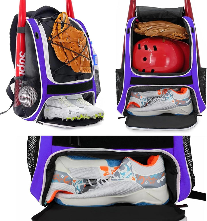 WOLT Baseball-Tasche für Jugendliche: Schläger-Rucksack für Baseball, T-Ball &amp; Softball-Ausrüstung &amp;
