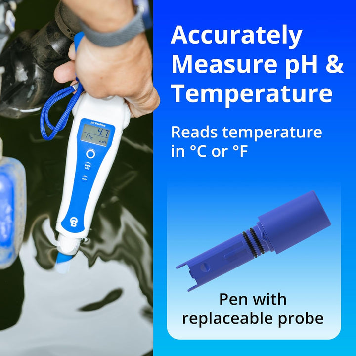 Bluelab pH PenPlus – pH- und Temperaturmessgerät mit austauschbarer Sonde, IP68 wasserdicht, beleuch
