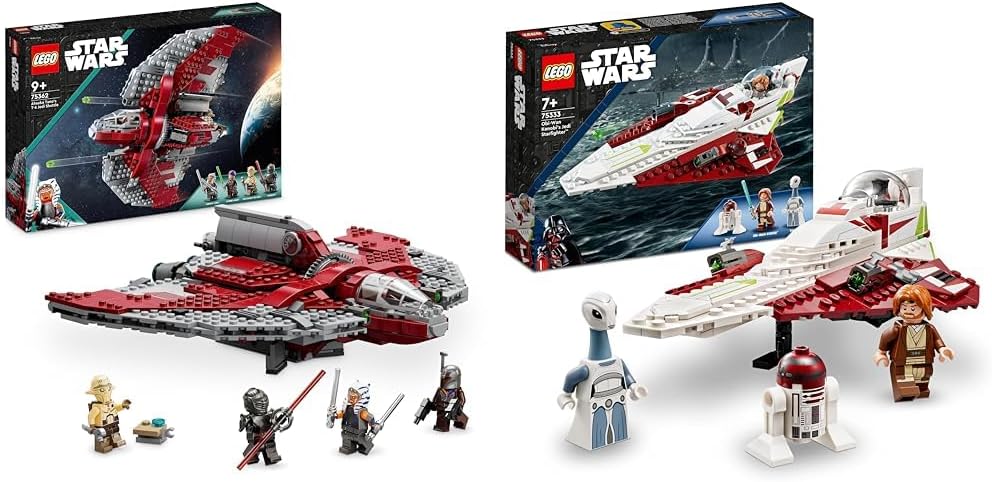 LEGO Star Wars Ahsoka Tanos T-6 Jedi Shuttle Set, baubares Raumschiff-Spielzeug & Star Wars Obi-Wan
