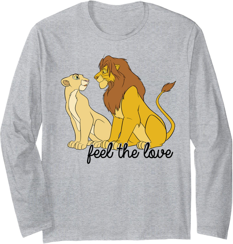 Disney The Lion King Simba And Nala Feel The Love Portrait Langarmshirt