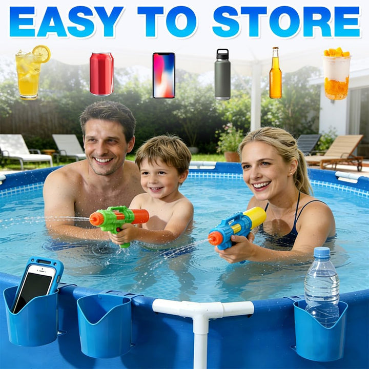 Pool Getränkehalter Poolrand, Kunststoff Wasserbecher Hängehalter, Ohne Verschütten Pool Getränkehal