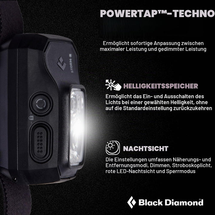 Black Diamond Storm 500-r Stirnlampe Kunststoff Einheitsgrösse Schwarz, Einheitsgrösse Schwarz
