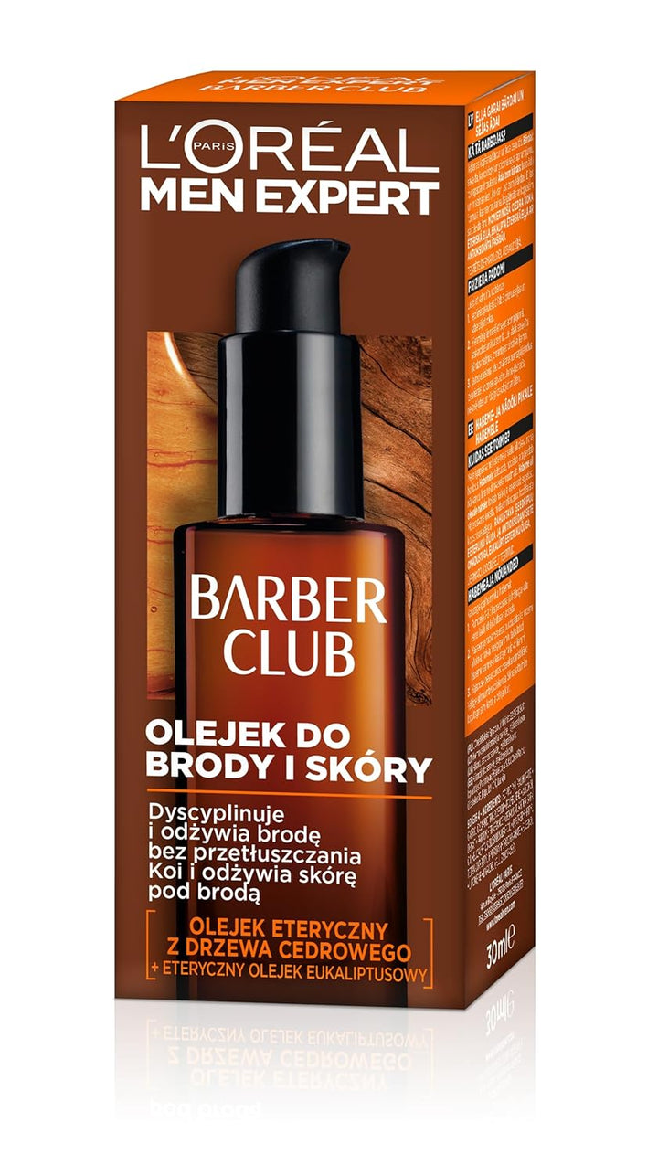L'Oréal Paris Men Expert Barber Club Langbart und Lederöl, 30 ml