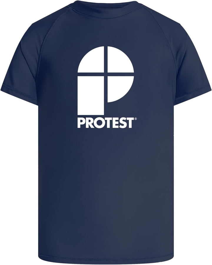 Protest Jungen Rashguard Short Sleeve PRTBERENT JR Upf-50-Schutz Und PFC-Frei Night SkyBlue 116