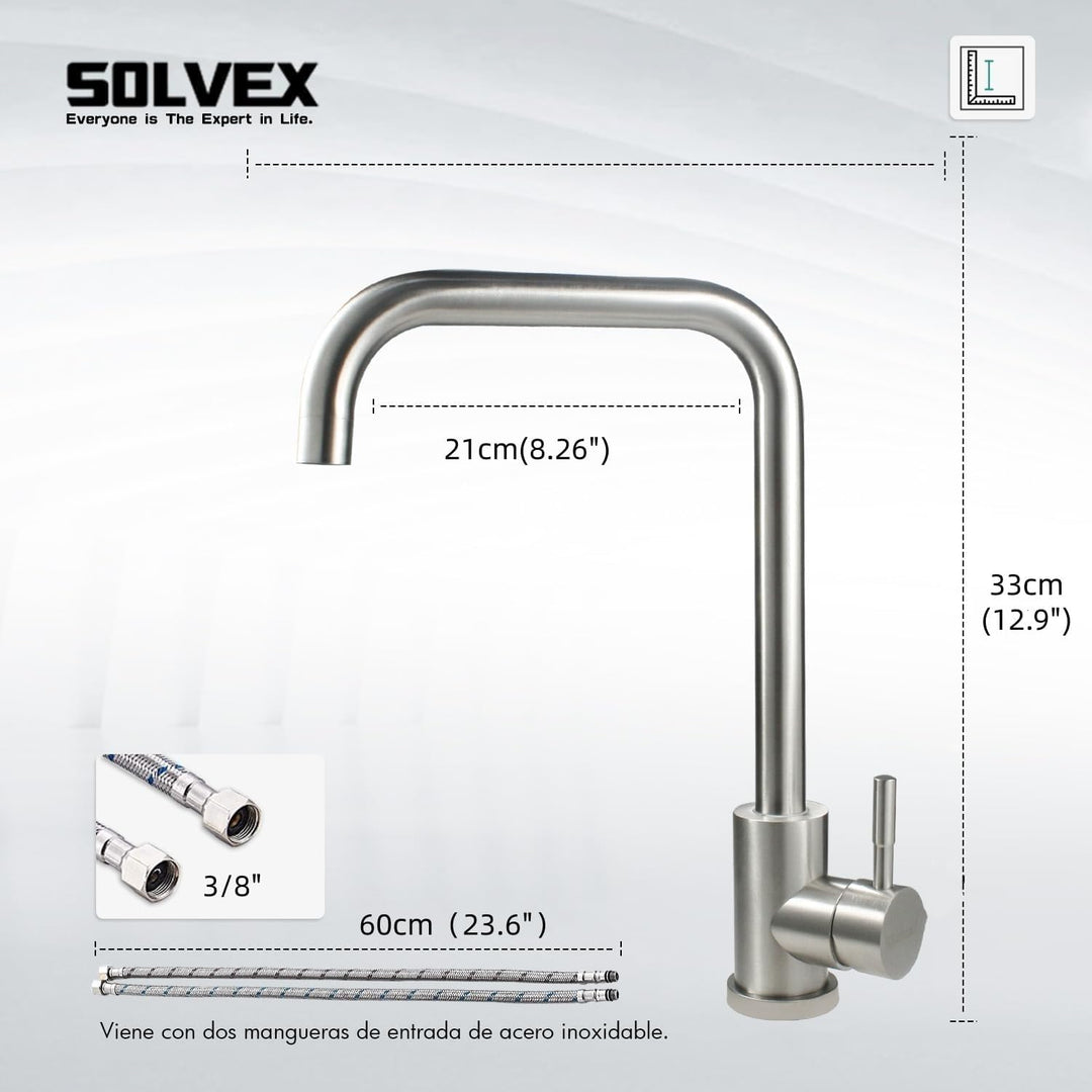 SOLVEX Mischbatterie Küche, Kitchen Faucet, Wasserhahn Küche, SP-10021 | kitchen tap, spülarmaturen