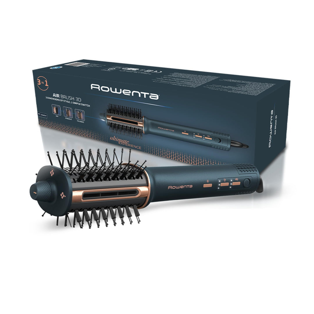 Rowenta Air Brush 3D, 3-in1 Warmluftbürste, einfaches Umschalten, 3 Temperaturstufen, 3 Luftstromges