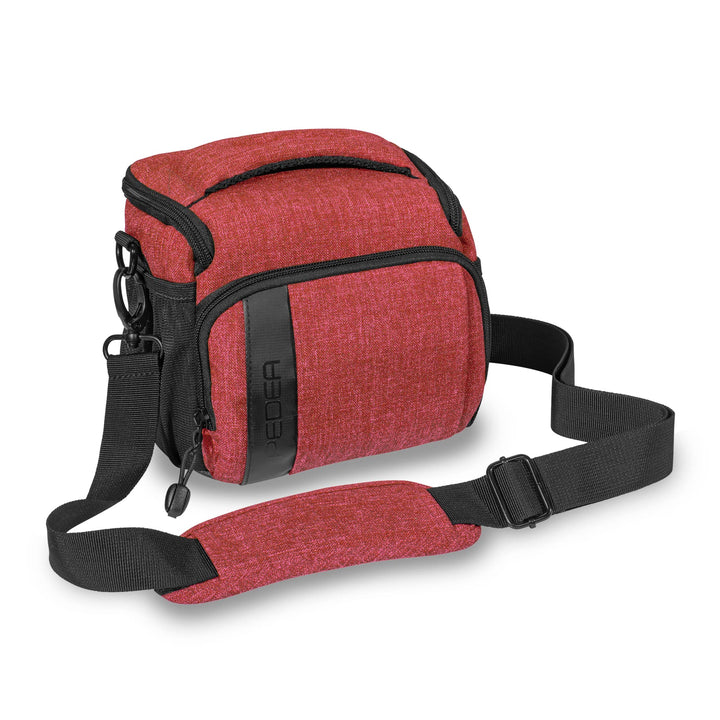 PEDEA DSLR-Kameratasche Fashion Fototasche für Spiegelreflexkameras mit wasserdichtem Regenschutz Ro