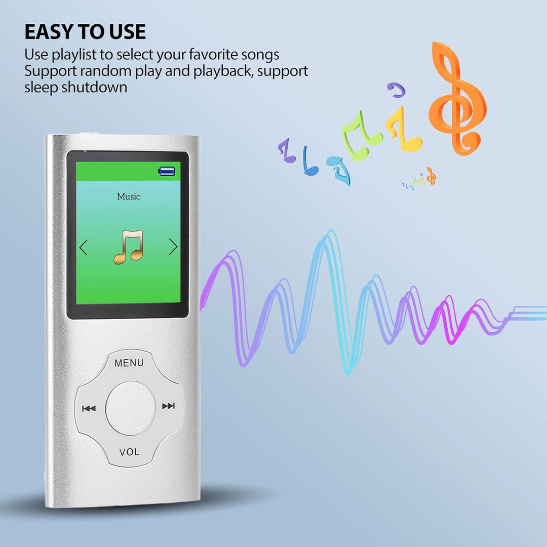 MP3 Player, Musik Player mit 1,8 Zoll LCD Bildschirm, Tragbarer Digitaler Musik Player mit Kopfhörer