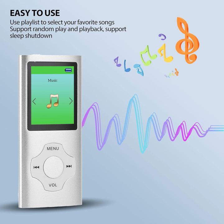 MP3 Player, Musik Player mit 1,8 Zoll LCD Bildschirm, Tragbarer Digitaler Musik Player mit Kopfhörer