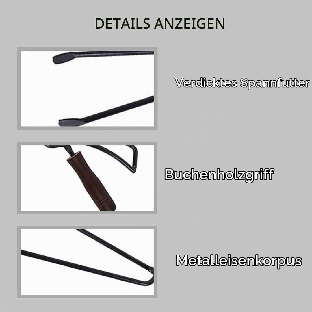 Kaminzange, 40cm Schwerlast Kaminholzzange Feuerholzzange kaminzubehör Kaminbesteck Anti-Verbrühung