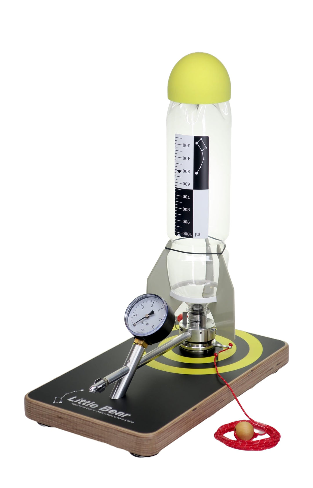 Wasserraketen Starter »Little Bear« – Profi Launch Pad für PET Einwegflaschen Raketen, bis 70m Flugh