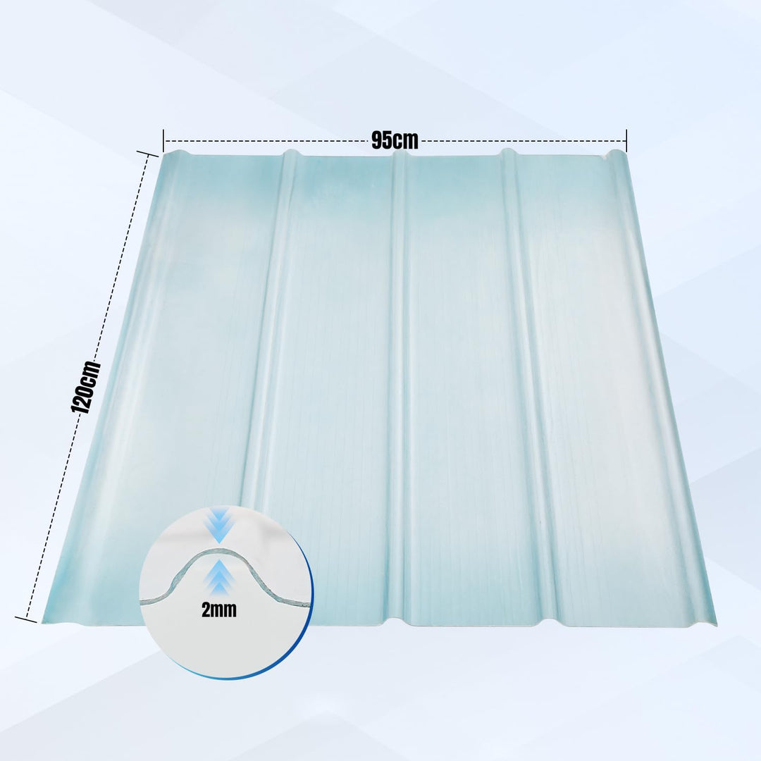 FRP-Trapezblech Wellplatten 2mm FRP-Tageslichtplatten 90 * 120cm für dach Dachplatten Wellbahn Profi
