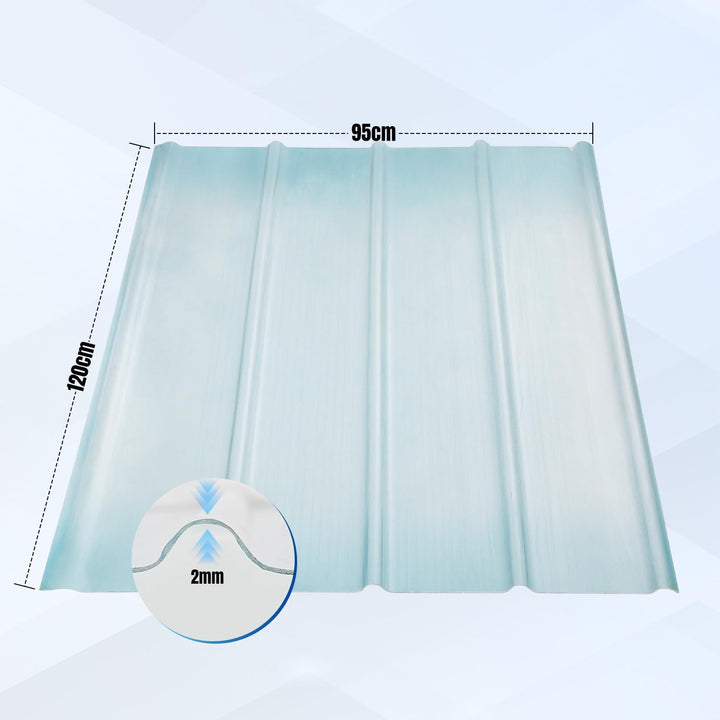 FRP-Trapezblech Wellplatten 2mm FRP-Tageslichtplatten 90 * 120cm für dach Dachplatten Wellbahn Profi