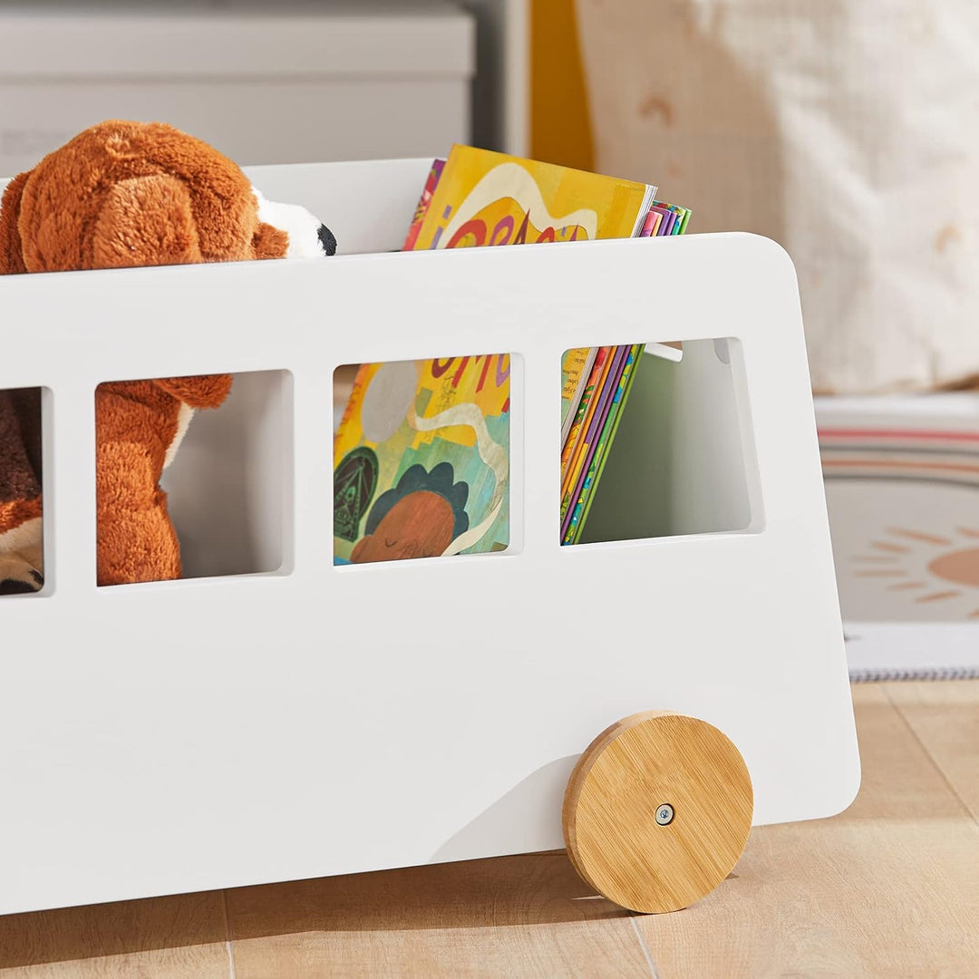 SoBuy KMB41-W Kinderregal Aufbewahrungsregal für Kinder Bücherständer Spielzeugregal Bücherregal Kin