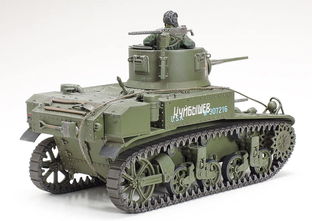 TAMIYA 35360 - 1:35 US M3 Stuart Späte Produktion, Modellbau, Plastik Bausatz, Hobby, Basteln, Klebe