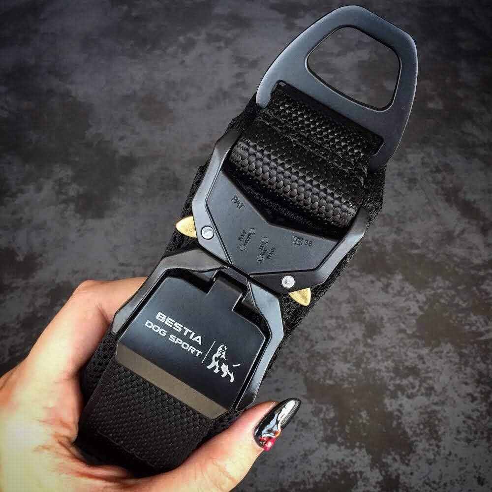 Bestia Dog Sport - Schnellverschlusshalsband XL - Beschlag von 60 bis 75 cm, XL - Beschlag von 60 bi