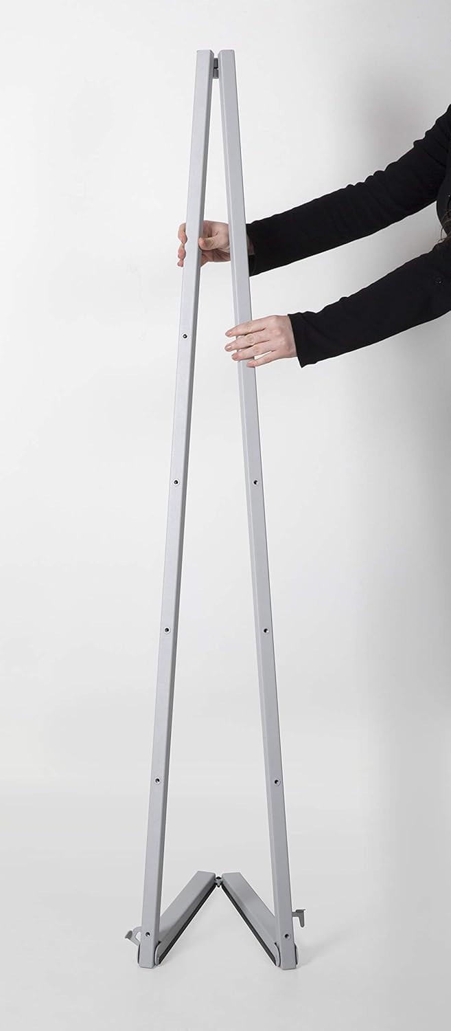 Mobile Staffelei aus Aluminium in Silber | Easel für Rahmen bis 120 cm höhe | Künstler Staffelei bis