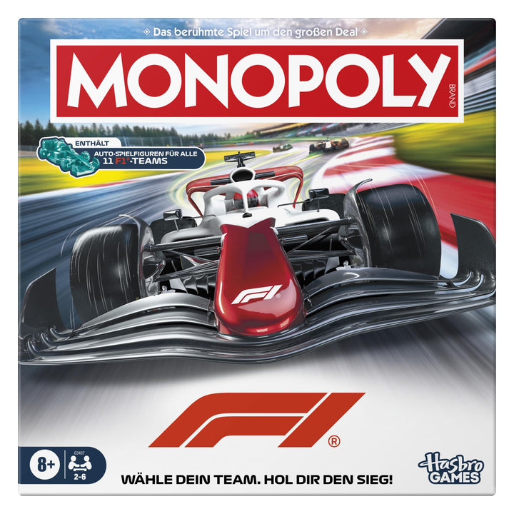 Monopoly F1 Edition Brettspiel | offiziell Lizenziertes Formula 1 Spiel | Familienspiel für Kinder,