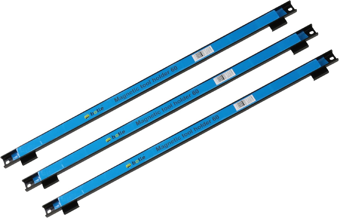 botle 3 x Magnetleiste Werkzeug Metallstreifen Länge 60 cm Schwarz Werkzeughalter Starker Magnet, Fü