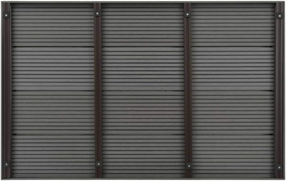 Tidyard Multifunktionale rutschfeste WPC-Platte Bodenelement für Solardusche Poolleiter WPC 101 x 63