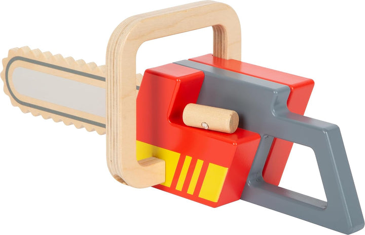 small Foot Kettensäge aus Holz, Rollenspielzeug zum Thema Feuerwehr, mit Sound, für Kinder ab 3 Jahr