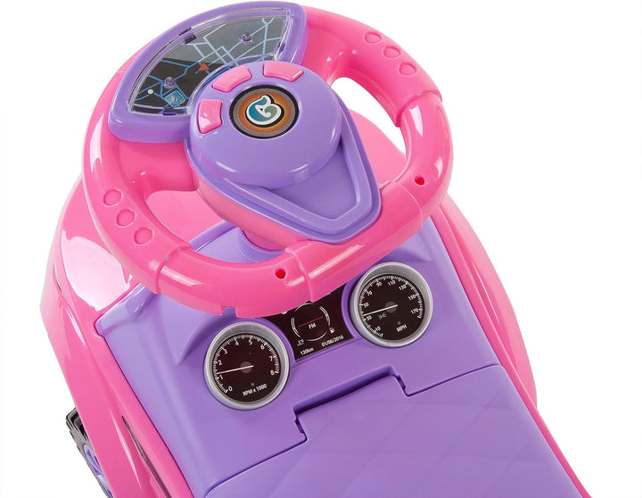 Rutschauto ab 1 Jahr, Bobbycar, Knderauto ab 12 Monaten, Baby Auto, Lauflernhilfe mit Hupe und Motor