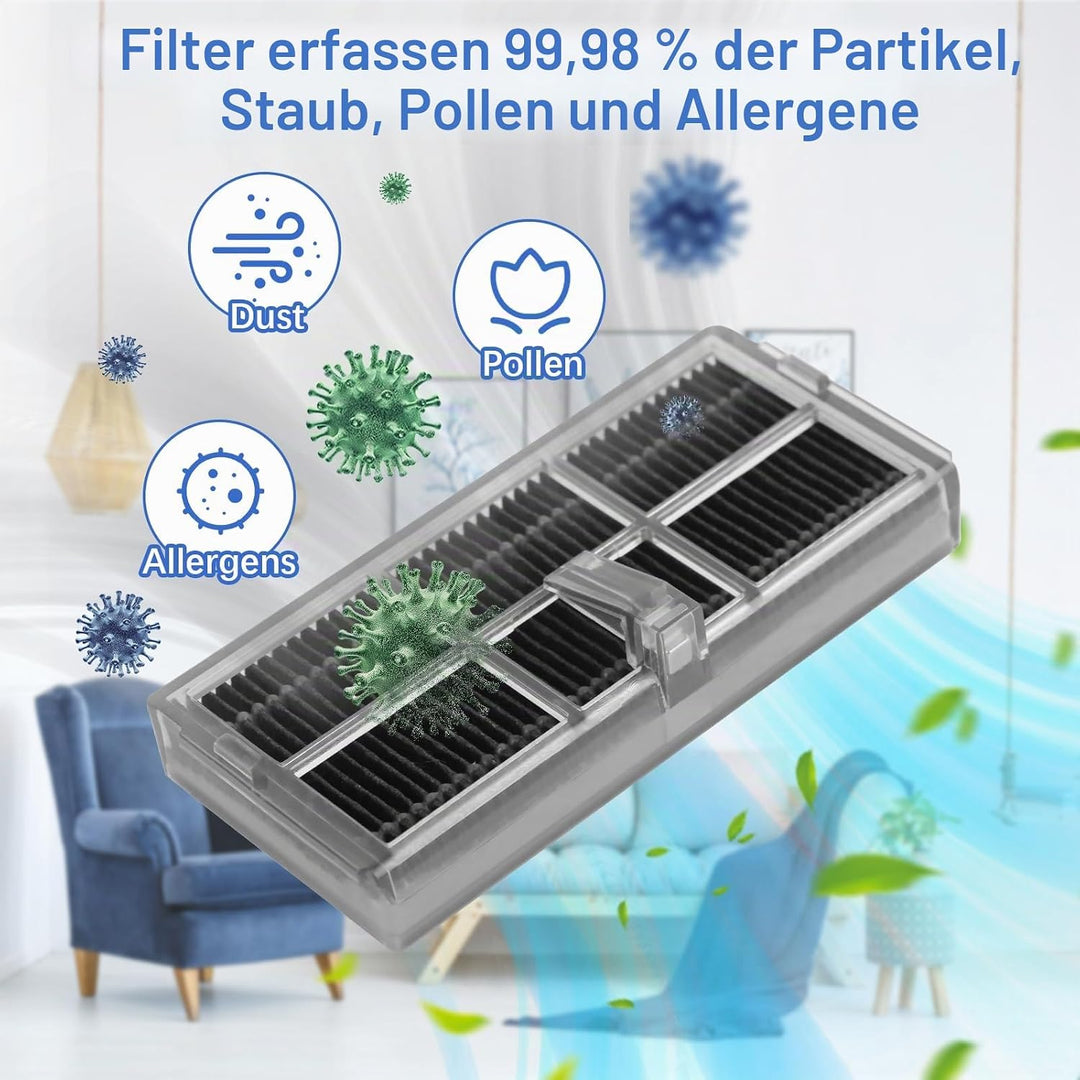 24 Stück Zubehör für Dreame L10s Ultra Gen 2/L10s Pro Ultra Heat/X30 Ultra/Mova E30 Ultra Saugrobote