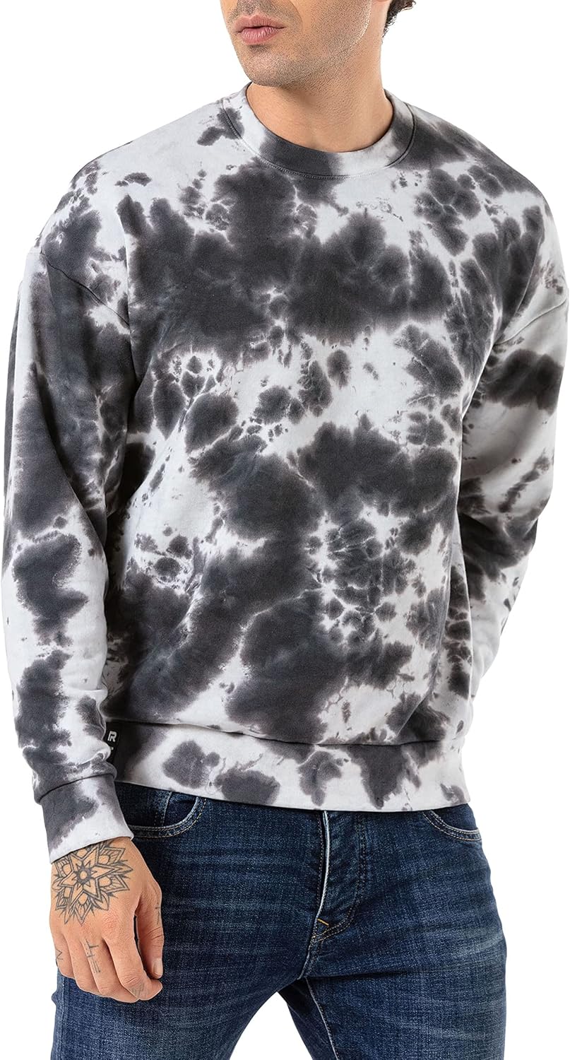 Redbridge Sweatshirt Herren Rundhals Pullover Batik XL Schwarz, XL Schwarz