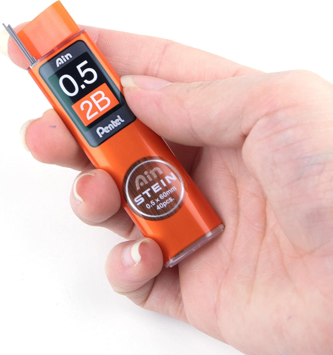 Pentel Ain STEIN C275 Feinmine, 40 Minen je Dose, 0.5 mm, Härtegrad 2B (12 Dosen)