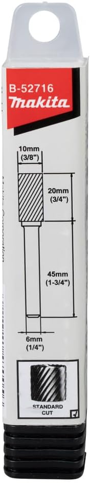Makita b-52716–10 10 x 20 x 6 mm TC-Frässtifte – Mehrfarbig 10 x 20 x 6 mm (SA), 10 x 20 x 6 mm (SA)