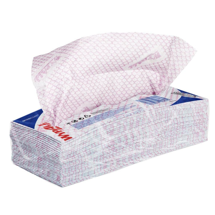 WypAll X50 Farbcodierte Reinigungstücher 7444 Rot 6 Packungen x 50 Farbcodierte Wischtücher mit Inte