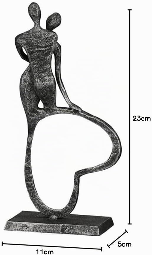 Casablanca - Skulptur, Figur, Dekofigur - Stand by me - antik Silber - 23 x 11 x 5 cm Höhe 23 cm Ant