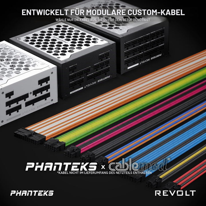 Phanteks (PH-P1600TR_BK01C) Revolt 1600W 80PLUS Titanium, ATX 3.0, PCIe 5.0, voll modular. Nur Netzt