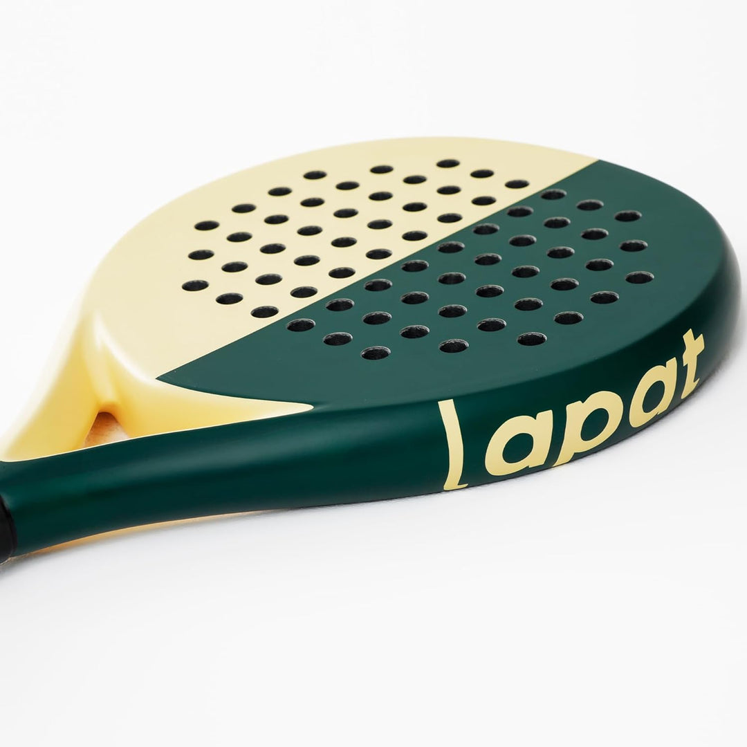 LAPAT Padel Racket with Cover Bag - Carbon Surface with Eva Memory Foam- Paddle Tennis Racquets Ligh