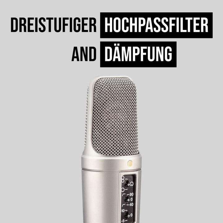 RØDE NT2-A Vielseitiges Grossmembran-Kondensatormikrofon mit umschaltbarer Richtcharakteristik, Vord