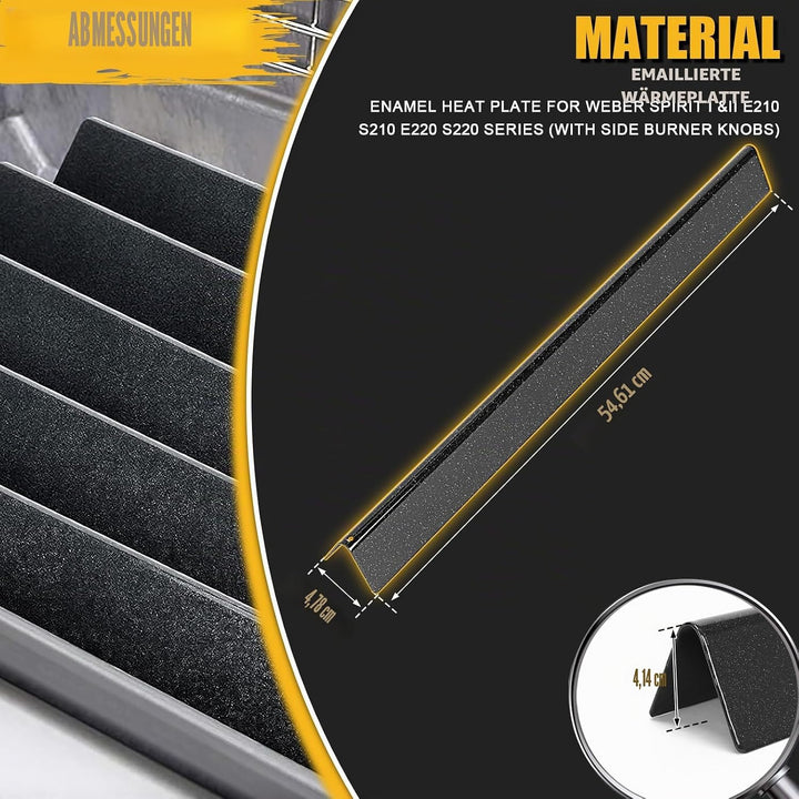 GFTIME 7535 54,6cm Flavorizer Bar für Weber Spirit E/S 210 220 (2009-2012) mit Seitlichen Brennerknö