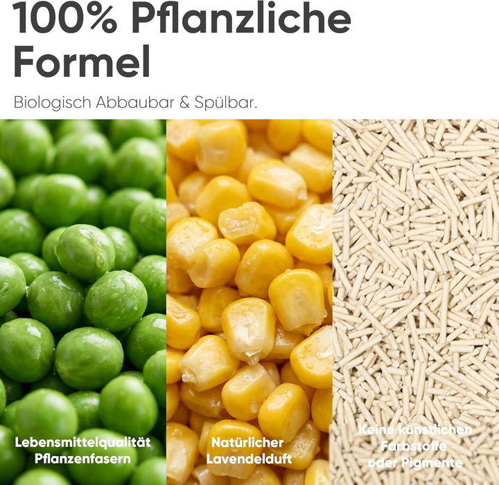 FUKUMARU Tofu Katzenstreu 10.8kg, Klumpstreu für Katzen, Gemischtes Maispellets, Staubfrei und Leich