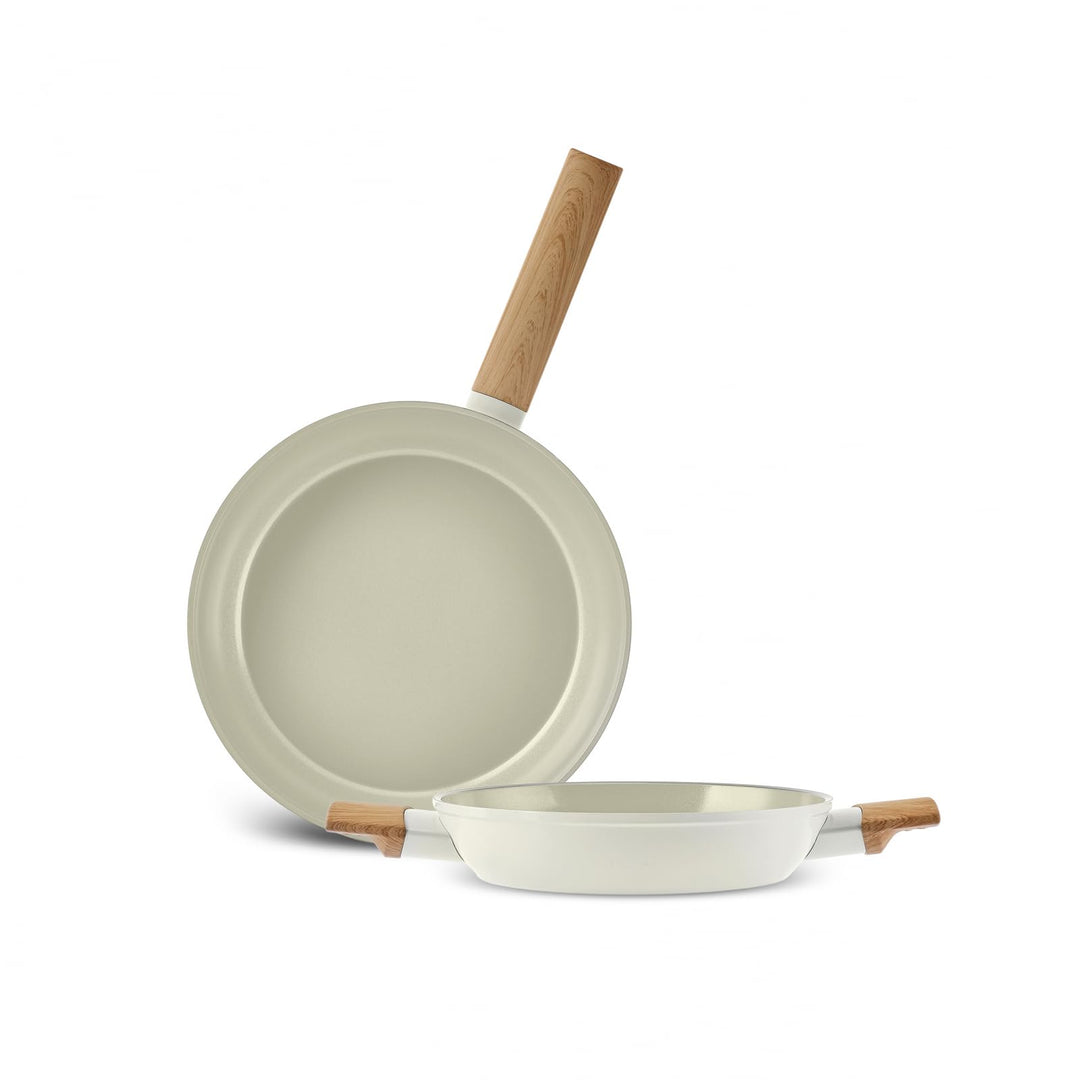 Karaca Swiss Crystal Almond Cream Pfannen-Set mit Induktionsboden