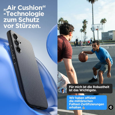 Spigen Liquid Air Hülle Kompatibel mit Samsung Galaxy A54 5G- Schwarz Handyhülle Galaxy A54 Schwarz,