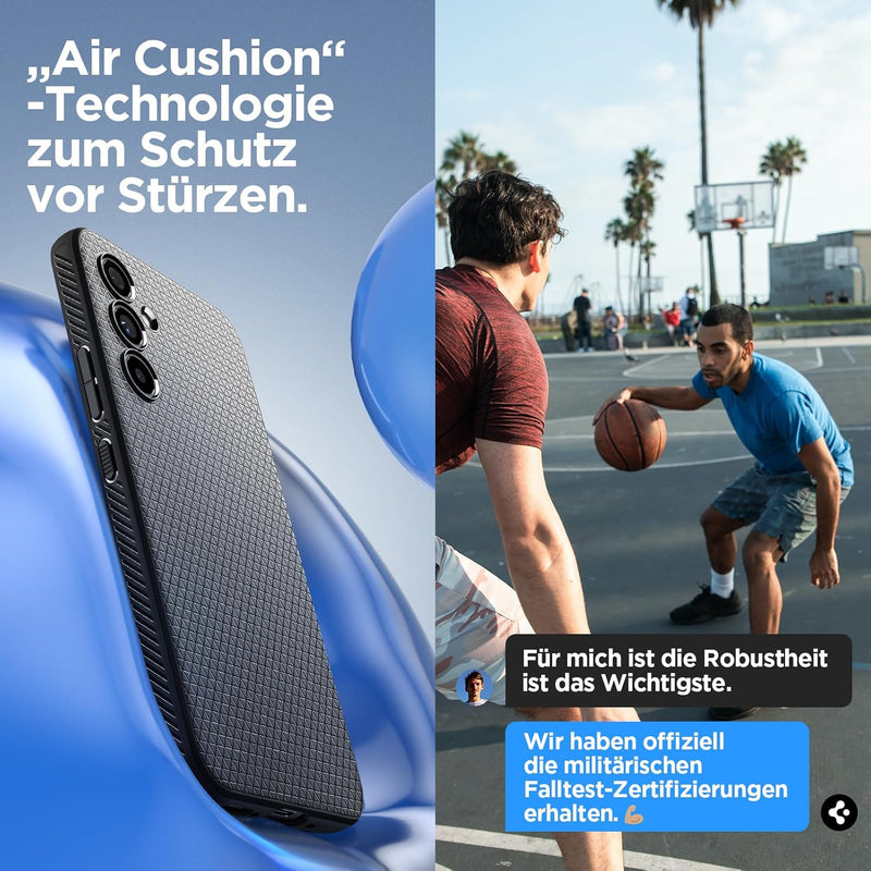 Spigen Liquid Air Hülle Kompatibel mit Samsung Galaxy A54 5G- Schwarz Handyhülle Galaxy A54 Schwarz,