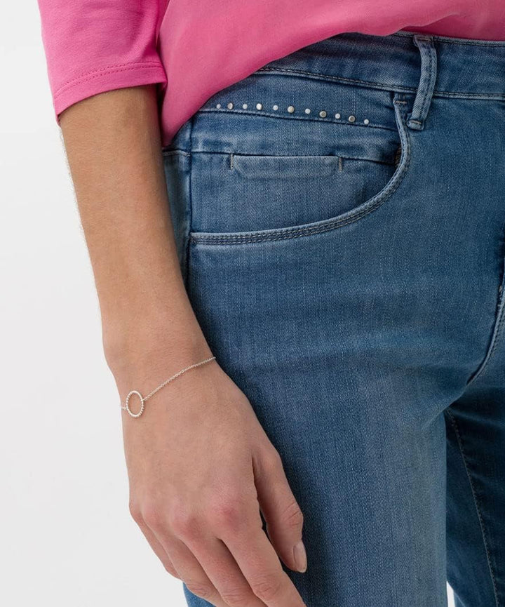 BRAX Damen Style Shakira S Verkürzte Light Denim Jeans 26W / 32L Used Summer Blue, 26W / 32L Used Su