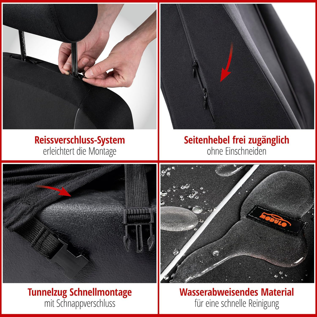 Walser Auto-Sitzbezug Modulo, Universaler Vordersitzbezug, Universal Auto-Schonbezug für Normalsitze