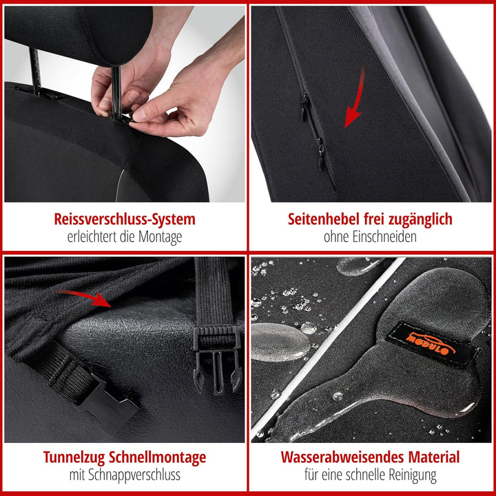 Walser Auto-Sitzbezug Modulo, Universaler Vordersitzbezug, Universal Auto-Schonbezug für Normalsitze