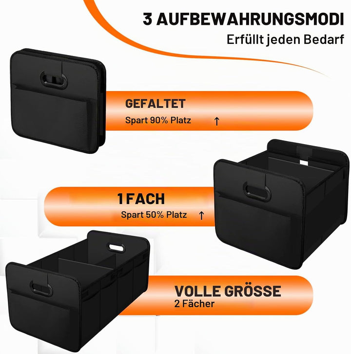 Kofferraum Organizer Auto, Faltbare Kofferraumtasche mit Fächern &amp; Tragegriff,Geräumige Aufbewahrung