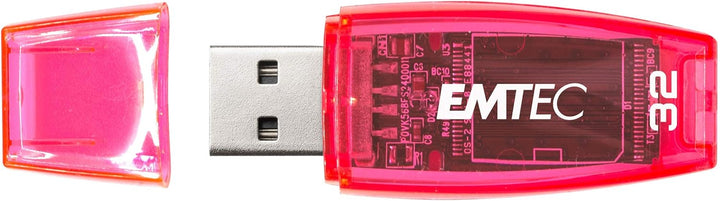 EMTEC USB-Stick 2.0 C410, Flash-Laufwerk 32 GB, Lesung 5 MB/S, Schreiben 15 MB/S, kompatibel mit USB