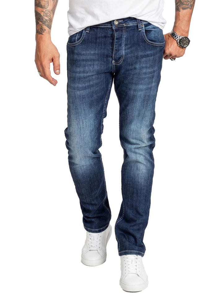 Rock Creek Herren Designer Jeans Denim Blau Hose Herrenjeans RC-2098 W29-W44 29W / 30L Rc-2411-blau,